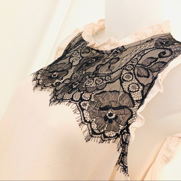 Pink + black laced blouse - Picture 3 of 4